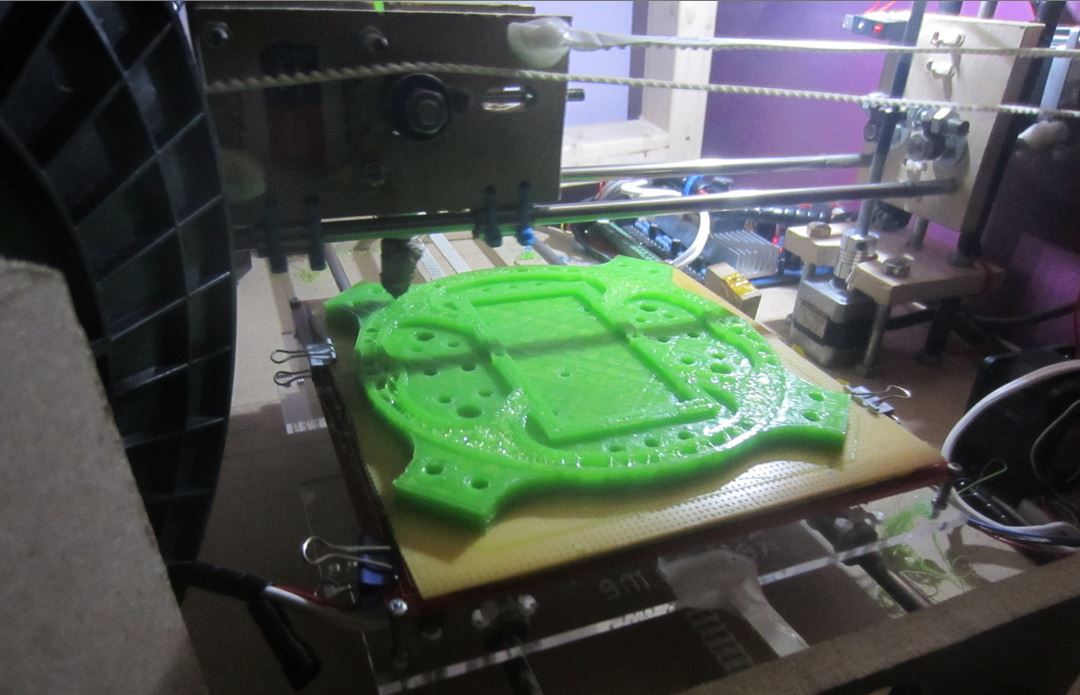 Quad base during printing